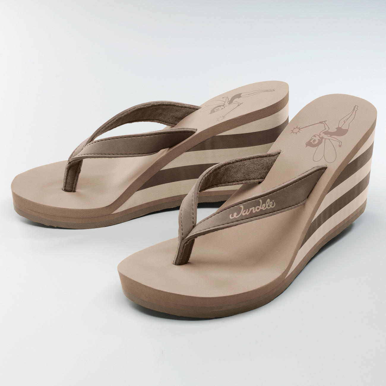 wide width wedge flip flops