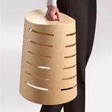  The hole in the seat of the stool acts as a handle making it easy to carry around.