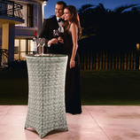 Pedestal with herringbone weave Pub table + champagne cooler + pedestal + planter &hellip; an eye-catcher both in and outdoors.