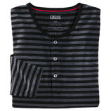  Henley Shirt, Grey/Black