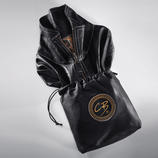  The elegant leather jacket fits into a small leather pouch (supplied), making it easy to stow in your handbag.