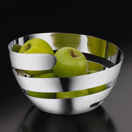 Fruit Bowl "Peel" Solid 18/10 stainless steel lets your fruit breath and keeps it fresh longer.