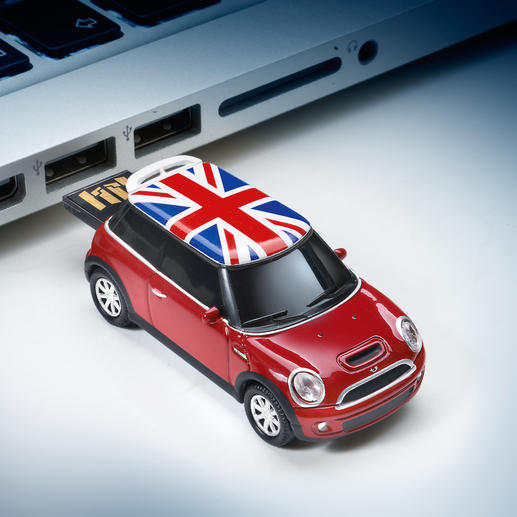 USB Model Car Probably the most novel way to store data. True-to-scale model cars with retractable USB connectors.
