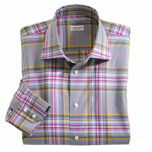 Claude Dufour Summer Check Shirt The combination of grid check, micro check and &ldquo;Mille Ray&eacute;&rdquo; makes this shirt stand out from the rest.