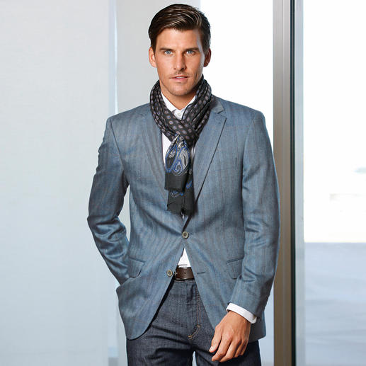 Barutti Silk Herringbone Jacket Ideal for summer &ndash; the jacket in pure silk. Its subtle colours suit all plain colours.