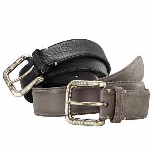Bufalino Leather Belt Sturdy but still surprisingly soft. The belt in rare buffalo leather. Handmade by Fausto Colato, Italy.
