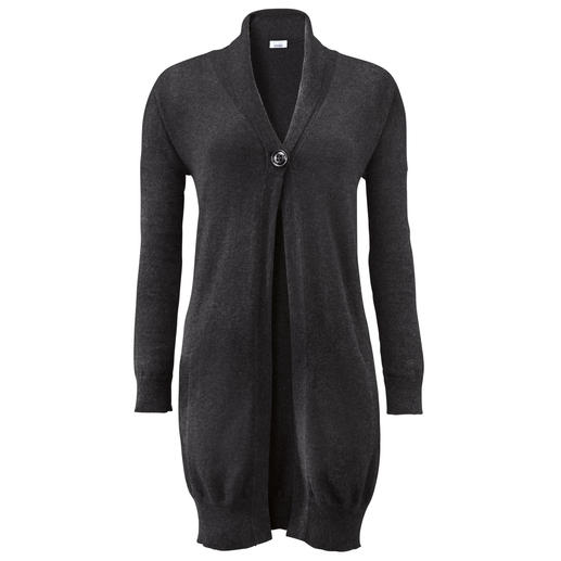 2-Ply Long Cashmere Jacket The best 2-ply cashmere from Inner Mongolia. Generous long style. Unusual design. Made in Italy.