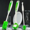 Silicone Washing Up Brushes, Set of 3, Green
