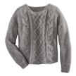 Chunky Knit Alpaca Pullover “Slim Line”
