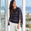 Smedley Striped Twinset, Navy/Red/White