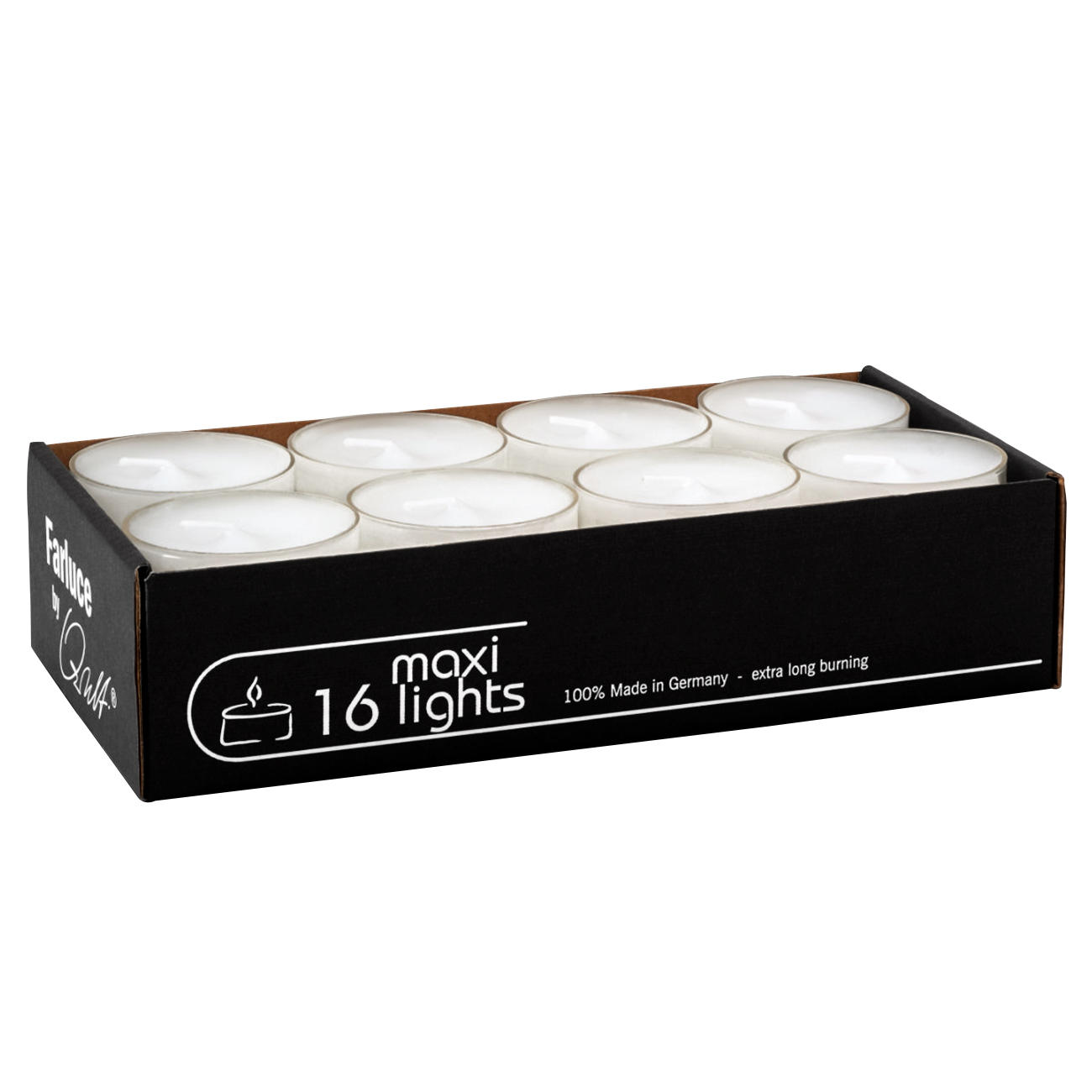 Maxi Tealights, 16 units 3 Jahre Garantie ProIdee