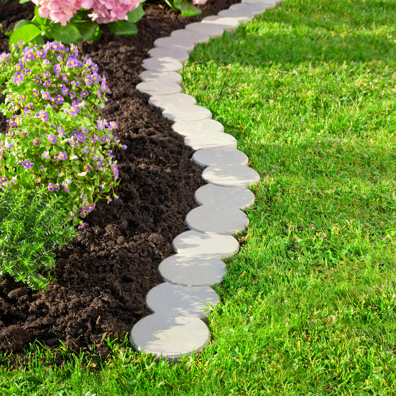 stone landscape edging