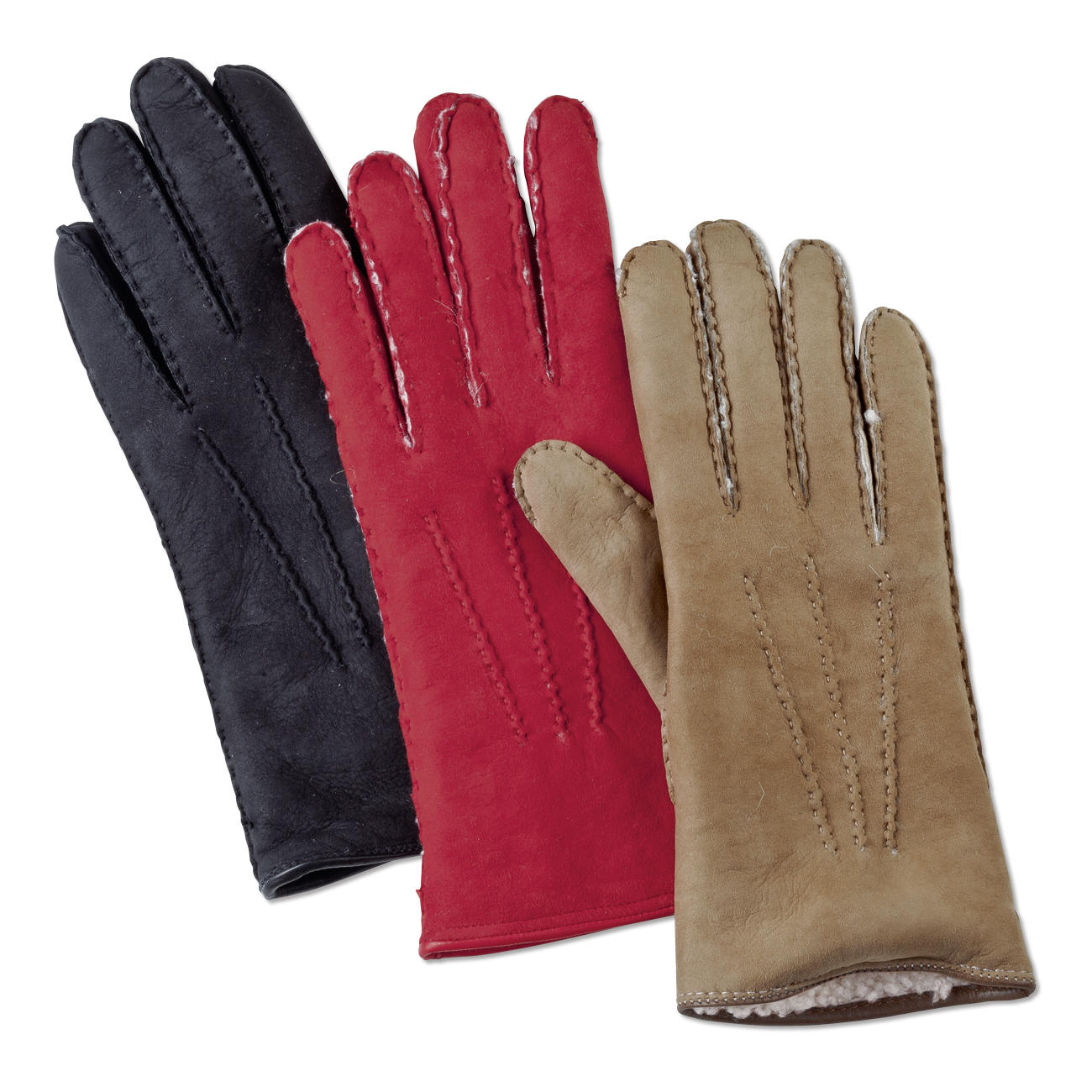Buy Merola Curly Lambskin Gloves for women online