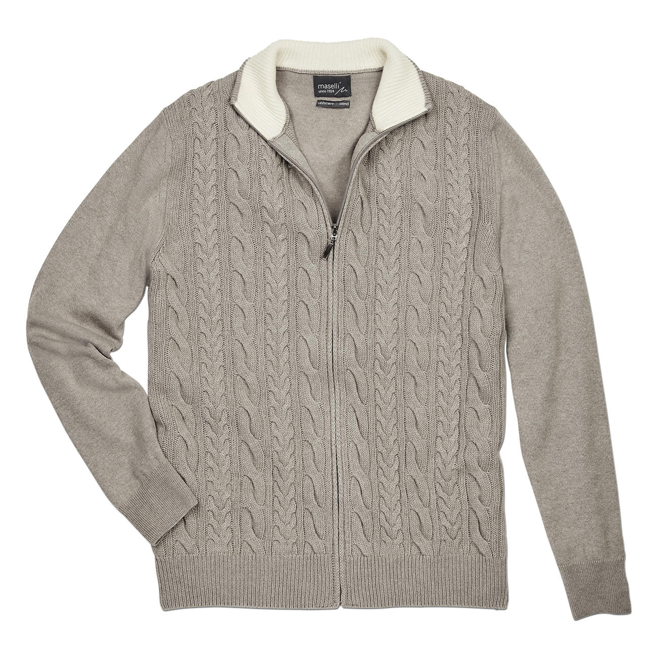 Maselli Braided Knit Zip Jacket | Discover classics