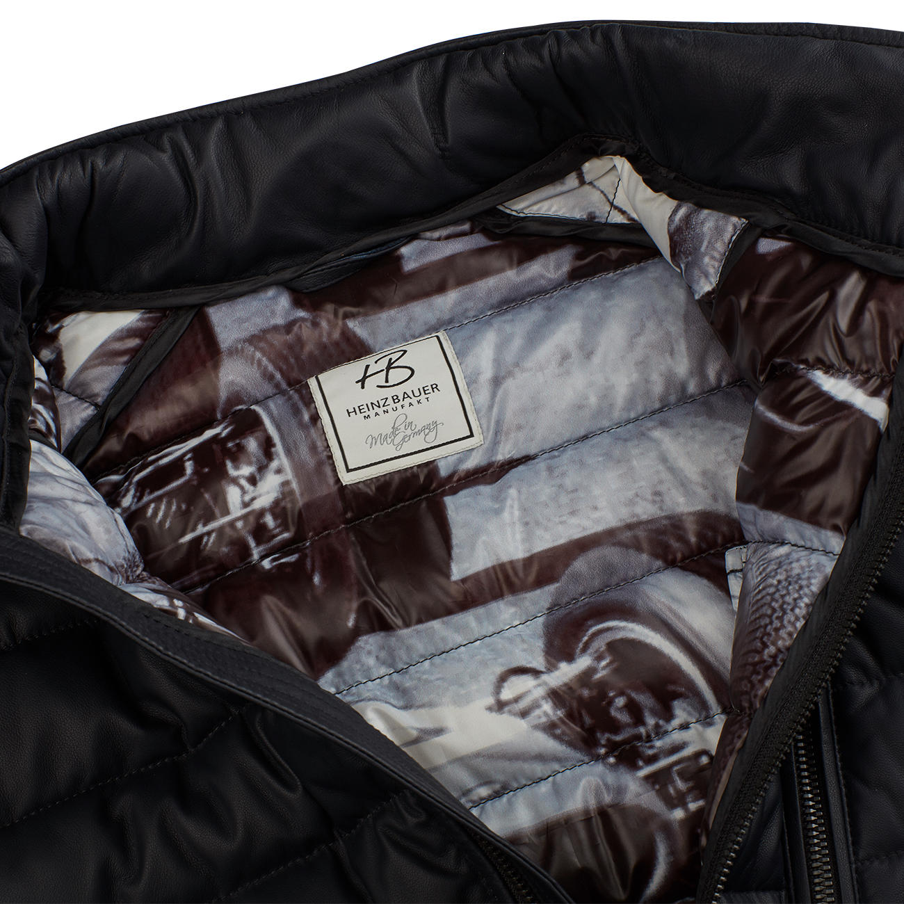 Heinz Bauer Manufakt Leather Down Jacket discover