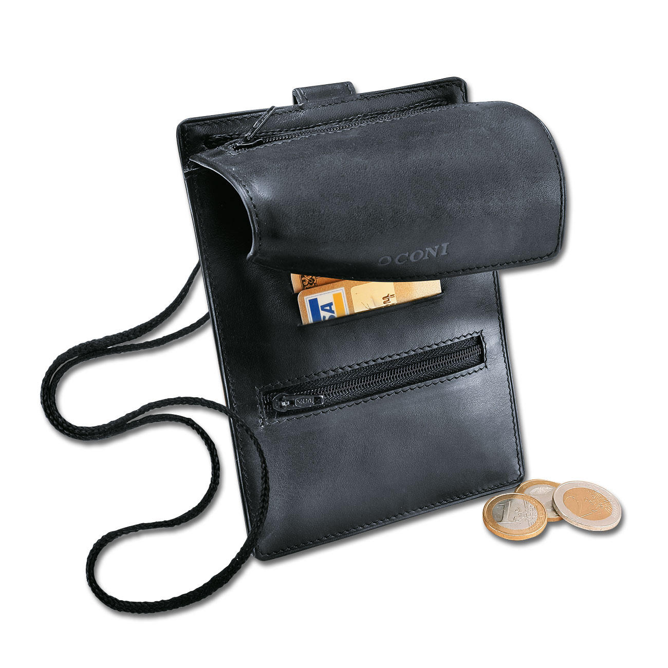 Buy Leather Neck Wallet | 3-year product guarantee