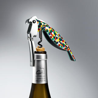 Sommelier Corkscrew “Parrot” The preferred tool of professional sommeliers – turned into a piece of art by Alessi.