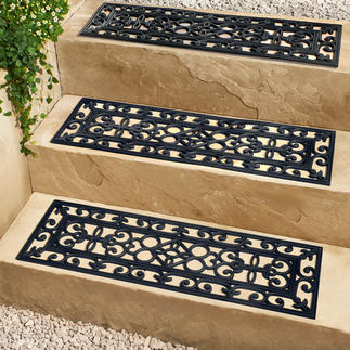 Step Protector, Set of 3 Elegant, secure  protection for outdoor stairs. Attractive wrought iron look.