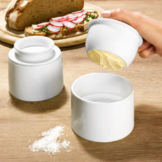 French Butter Dish Maintains the freshness of butter – even at room temperature. Matches all dinner and tablewear.
