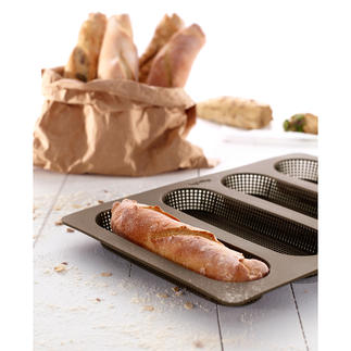 Silicone Baking Mould for rolls or baguettes Homemade rolls and baguettes – just as crispy as from a bakery.