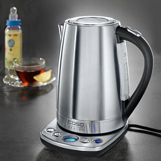 Design Kettle with variable temperature setting State-of-the-art stainless steel kettle with 7 temperature settings (instead of just 3-5).