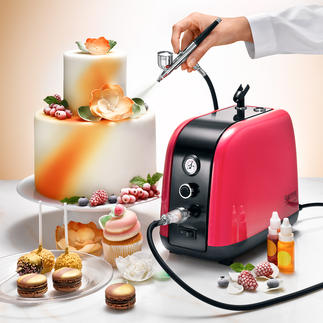 Airbrush Compressor Kit, 7-piece set Create your own stunning cake designs just like a pro.