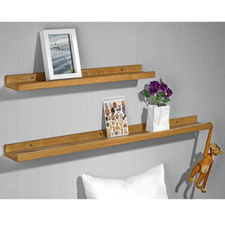 Real Wood Picture Shelves, Set of 2 (23.6″ + 35.4″) Bang on-trend: Your personal gallery of pictures, objects, souvenirs, ...