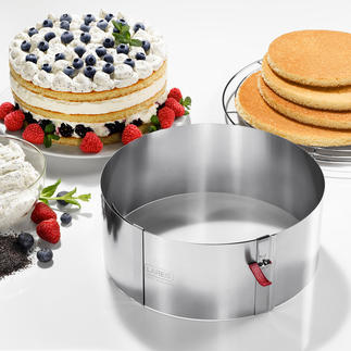 Adjustable Cake Ring with Clamping Lever The better cake ring. Premium quality, made in Germany.