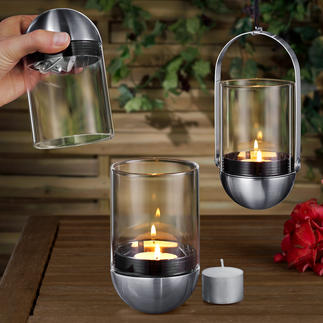 Gravity Candle Lantern Ingenious: The gimbal mounted lantern - quickly and cleanly extinguished in the blink of an eye.