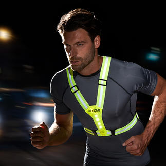 LED Safety Vest Ideal for cycling, jogging, hiking, going for a walk, on the way to school, etc. in the dark.