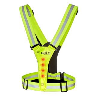 LED Safety Vest Ideal for cycling, jogging, hiking, going for a walk, on the way to school, etc. in the dark.
