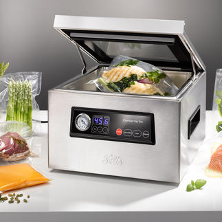 Solis Chamber Vacuum Sealer Ideal for liquid foods and for sous-vide cooking.