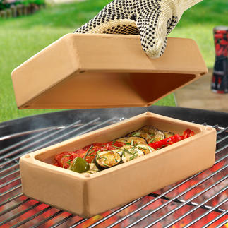RÖMERTOPF® BBQ Brick All-rounder for tasty, low-fat and low-calorie barbecuing, braising, stewing, roasting, etc.