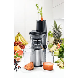 Caso Slow Juicer SJW 500 Ultra-compact slow juicer with extra-large filling opening for whole fruits.