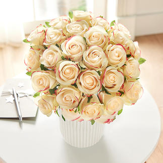 Bouquet of roses Lavish splendour of everlasting beauty in the most beautiful combination of colours of soft yellow and pink.