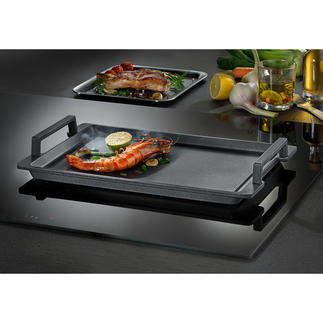 Teppanyaki Grill Plate Made of highly conducting cast aluminium with ceramic reinforced DURIT Resist non-stick coating.