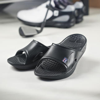Telic Recovery Sandals Made of Novalon™: ultra-light, thermo-active, anti-allergenic and latex-free.