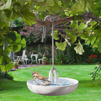 Hanging Birdbath Finest, white bathroom ceramics for your feathered guests. Elegant design by Eva Solo, Denmark.
