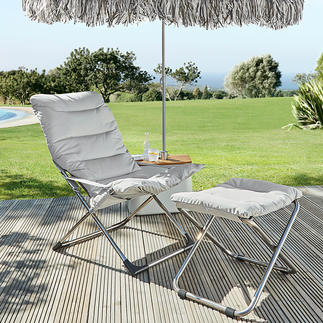 Fiam Folding Chair or Footstool Beautiful Italian design. And foldable: Perfect garden chair for terrace, garden, pool, ...
