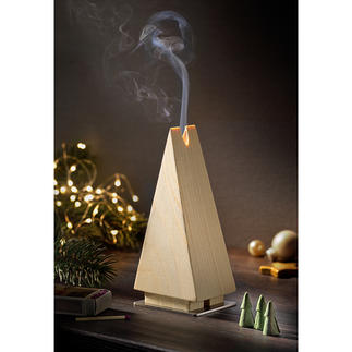 Incense Burner Fir Tree Incense burner in the shape of a fir tree made of spruce wood: The most beautiful Christmas tradition in a clean-cut shape.