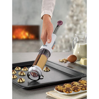 2-Chamber Biscuit Press Two-tone shortbread biscuits with just one click. By Betty Bossi, Swiss specialist in cookware and bakeware.