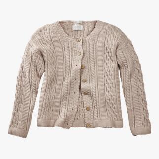 Peregrine Aran Cardigan for Women The stylish answer to common cable knits: Traditional Aran pattern knitted in England.