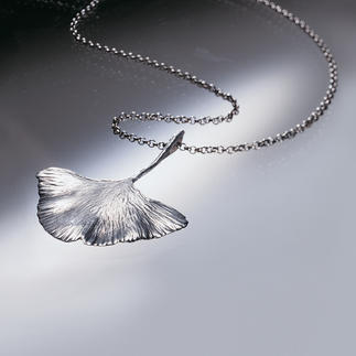 Ginkgo Necklace The leaf of the world’s oldest tree. Cast in 925 sterling silver.