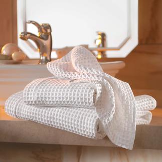 Waffle Weave Piqué Towels, Set of 2 Quite hard to find on a global scale  – yet a traditional classic in Italy.