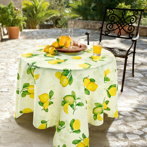 Provencal Table Linen Stain repellent, non-fading and easy-care. Durable woven Panama fabric. For indoors and outdoors.