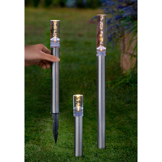 Solar LED Light Stick or Pendants Fine pearly lighting enchants your garden and terrace at night.