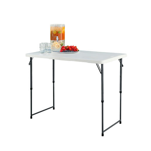Height-Adjustable Folding Table Versatile. Easy to carry, space-saving to store. Indispensable around the home, garden, on holiday.