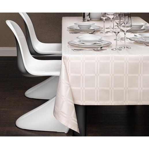 Stain-Resistant Tablecloth Teflon® coated fibres make this cloth durable, stain-resistant and easy to clean.