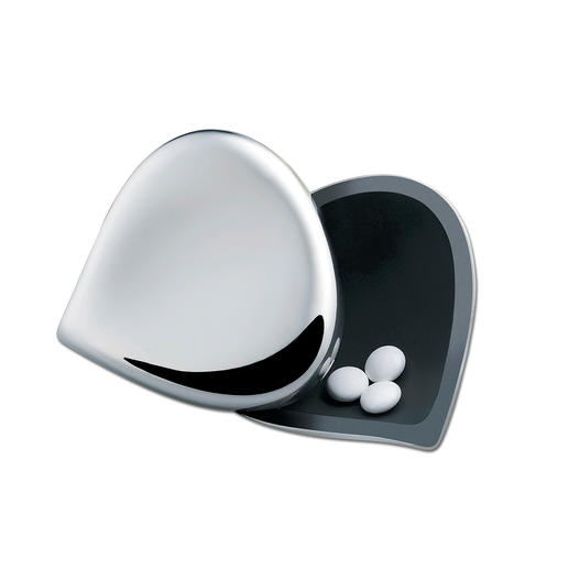 Alessi Pill Box Much too lovely to hide. Shiny and elegant like a pretty accessory. With easy to use fastener.