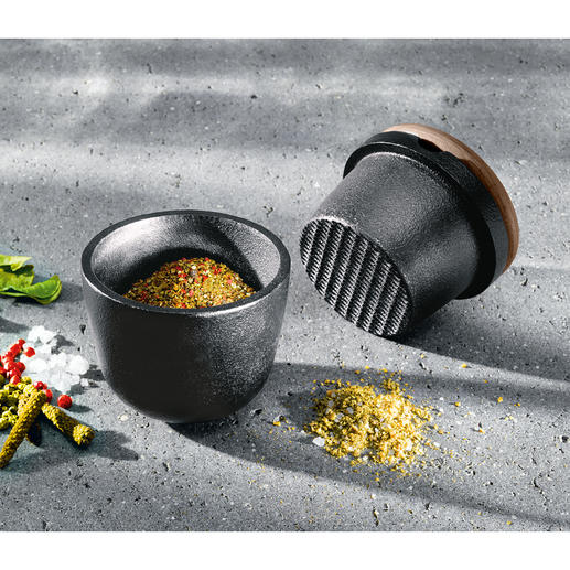 Skeppshult Wrought Iron Mortar & Pestle Solid cast iron crushes spices and herbs easily and precisely. Made from pure natural materials.